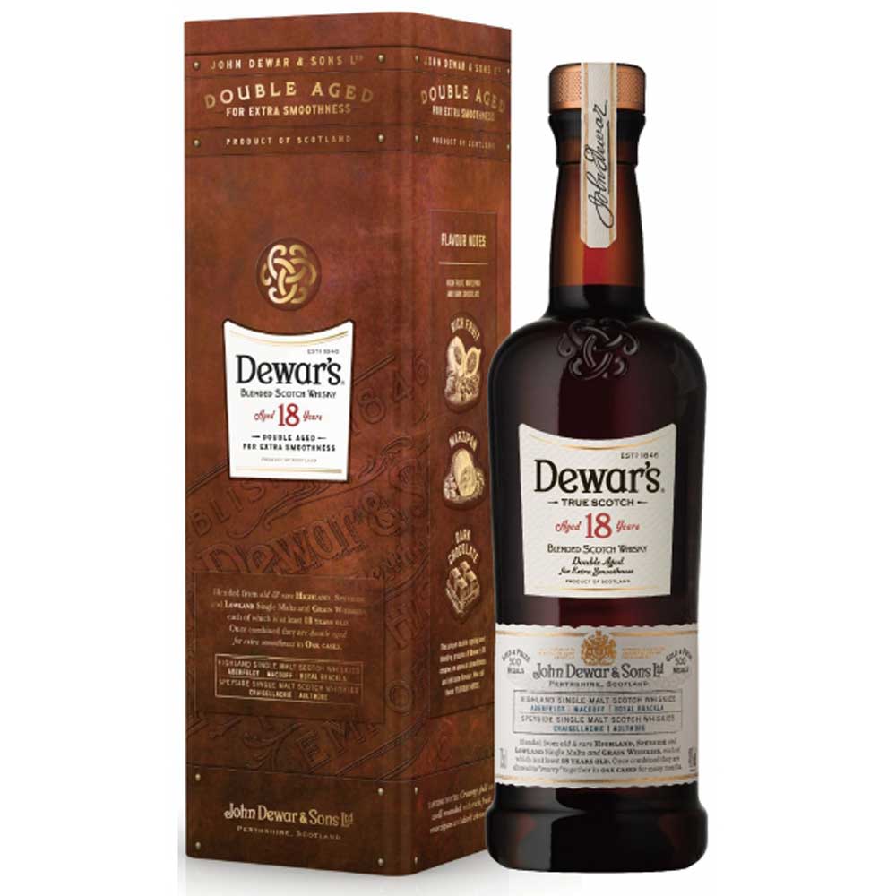 スコッチウイスキー Dewar's(デュワーズ)18年 750ml 6本