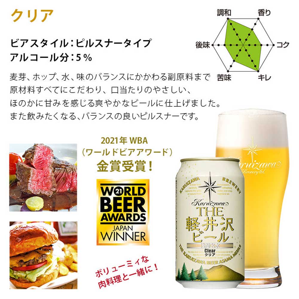 THE軽井沢ビール クリア 350ml缶(24本)