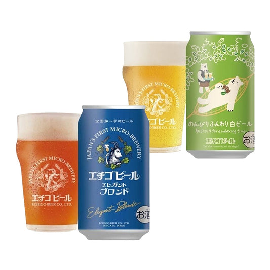 新潟クラフトビール エチゴビール 2種飲み比べ(エレガント&のんびり 各1本)缶350ml